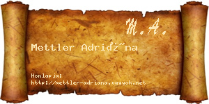 Mettler Adriána névjegykártya